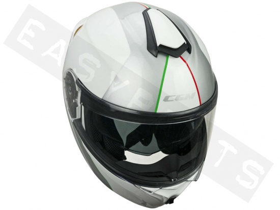 Modular helmet CGM Berlino Italia white (double visor)